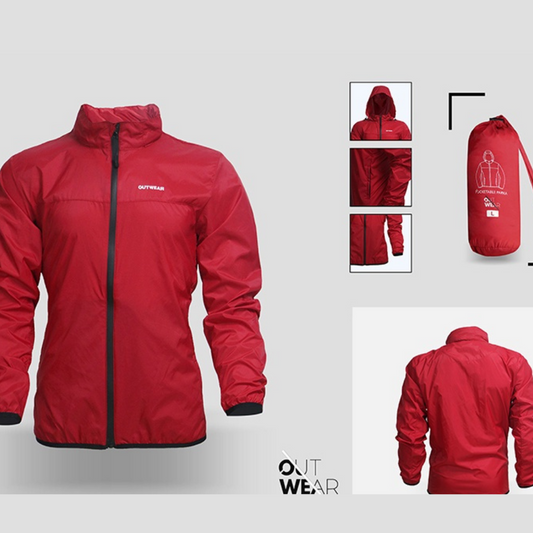 Men's Biker Jacket for Travel with Dust & Windproof | Outwear | Red