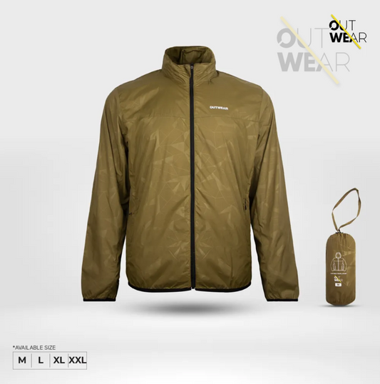 Men's Biker Jacket for Travel with Dust & Windproof | Outwear | Brown