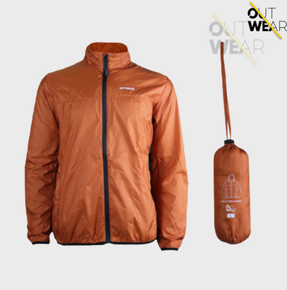 Men's Biker Jacket for Travel with Dust & Windproof | Outwear | Orange